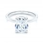 14k White Gold 14k White Gold Custom Hidden Halo Diamond Engagement Ring - Flat View -  106676 - Thumbnail