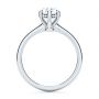 14k White Gold 14k White Gold Custom Hidden Halo Diamond Engagement Ring - Front View -  107205 - Thumbnail