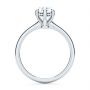 18k White Gold 18k White Gold Custom Hidden Halo Diamond Engagement Ring - Front View -  107205 - Thumbnail