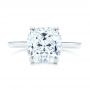 18k White Gold 18k White Gold Custom Hidden Halo Diamond Engagement Ring - Top View -  106674 - Thumbnail