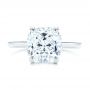 14k White Gold 14k White Gold Custom Hidden Halo Diamond Engagement Ring - Top View -  106674 - Thumbnail