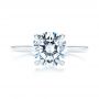  Platinum Platinum Custom Hidden Halo Diamond Engagement Ring - Top View -  106675 - Thumbnail