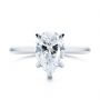  Platinum Platinum Custom Hidden Halo Diamond Engagement Ring - Top View -  107205 - Thumbnail