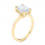 14k Yellow Gold Custom Hidden Halo Diamond Engagement Ring - Three-Quarter View -  106667 - Thumbnail