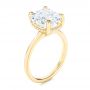 14k Yellow Gold Custom Hidden Halo Diamond Engagement Ring - Three-Quarter View -  106674 - Thumbnail