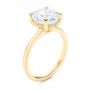 14k Yellow Gold Custom Hidden Halo Diamond Engagement Ring - Three-Quarter View -  106675 - Thumbnail