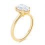 18k Yellow Gold 18k Yellow Gold Custom Hidden Halo Diamond Engagement Ring - Three-Quarter View -  107205 - Thumbnail