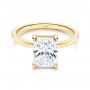 18k Yellow Gold 18k Yellow Gold Custom Hidden Halo Diamond Engagement Ring - Flat View -  106666 - Thumbnail