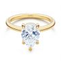 18k Yellow Gold 18k Yellow Gold Custom Hidden Halo Diamond Engagement Ring - Flat View -  107205 - Thumbnail