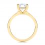 14k Yellow Gold Custom Hidden Halo Diamond Engagement Ring - Front View -  106666 - Thumbnail
