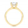14k Yellow Gold Custom Hidden Halo Diamond Engagement Ring - Front View -  106666 - Thumbnail