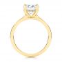 14k Yellow Gold Custom Hidden Halo Diamond Engagement Ring - Front View -  106667 - Thumbnail