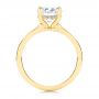 14k Yellow Gold Custom Hidden Halo Diamond Engagement Ring - Front View -  106667 - Thumbnail