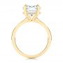 14k Yellow Gold Custom Hidden Halo Diamond Engagement Ring - Front View -  106674 - Thumbnail