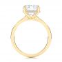 14k Yellow Gold Custom Hidden Halo Diamond Engagement Ring - Front View -  106675 - Thumbnail