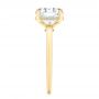 14k Yellow Gold Custom Hidden Halo Diamond Engagement Ring - Side View -  106675 - Thumbnail