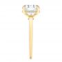 18k Yellow Gold 18k Yellow Gold Custom Hidden Halo Diamond Engagement Ring - Side View -  106675 - Thumbnail