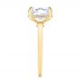 14k Yellow Gold Custom Hidden Halo Diamond Engagement Ring - Side View -  106676 - Thumbnail
