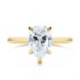 14k Yellow Gold 14k Yellow Gold Custom Hidden Halo Diamond Engagement Ring - Top View -  107205 - Thumbnail