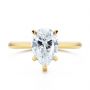 18k Yellow Gold 18k Yellow Gold Custom Hidden Halo Diamond Engagement Ring - Top View -  107205 - Thumbnail