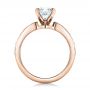 18k Rose Gold 18k Rose Gold Custom Ideal Square Diamond Engagement Ring - Front View -  102123 - Thumbnail