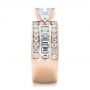 14k Rose Gold 14k Rose Gold Custom Ideal Square Diamond Engagement Ring - Side View -  102123 - Thumbnail