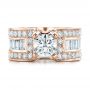 14k Rose Gold 14k Rose Gold Custom Ideal Square Diamond Engagement Ring - Top View -  102123 - Thumbnail
