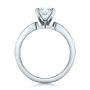 Platinum Custom Ideal Square Diamond Engagement Ring - Front View -  102123 - Thumbnail