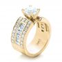 14k Yellow Gold 14k Yellow Gold Custom Ideal Square Diamond Engagement Ring - Three-Quarter View -  102123 - Thumbnail