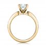 18k Yellow Gold 18k Yellow Gold Custom Ideal Square Diamond Engagement Ring - Front View -  102123 - Thumbnail