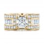18k Yellow Gold 18k Yellow Gold Custom Ideal Square Diamond Engagement Ring - Top View -  102123 - Thumbnail