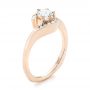 14k Rose Gold Custom Interlocking Diamond Engagement Ring