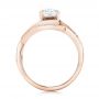18k Rose Gold 18k Rose Gold Custom Interlocking Diamond Engagement Ring - Front View -  102177 - Thumbnail
