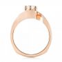 18k Rose Gold 18k Rose Gold Custom Interlocking Diamond Engagement Ring - Front View -  103441 - Thumbnail