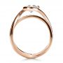 18k Rose Gold 18k Rose Gold Custom Interlocking Diamond Engagement Ring - Front View -  1169 - Thumbnail