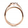 14k Rose Gold 14k Rose Gold Custom Interlocking Diamond Engagement Ring - Front View -  1169 - Thumbnail