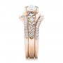 14k Rose Gold 14k Rose Gold Custom Interlocking Diamond Engagement Ring - Side View -  102177 - Thumbnail