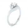 18k White Gold Custom Interlocking Diamond Engagement Ring