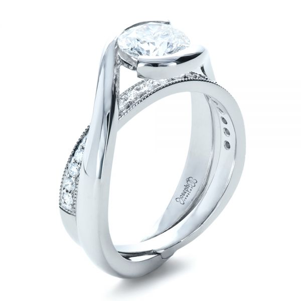 Custom Interlocking Diamond Engagement Ring - reference design