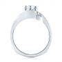 18k White Gold 18k White Gold Custom Interlocking Diamond Engagement Ring - Front View -  103441 - Thumbnail