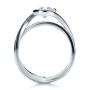 14k White Gold 14k White Gold Custom Interlocking Diamond Engagement Ring - Front View -  1169 - Thumbnail