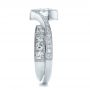 18k White Gold 18k White Gold Custom Interlocking Diamond Engagement Ring - Side View -  100615 - Thumbnail