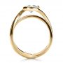 14k Yellow Gold 14k Yellow Gold Custom Interlocking Diamond Engagement Ring - Front View -  1169 - Thumbnail