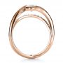 14k Rose Gold 14k Rose Gold Custom Interlocking Engagement Ring - Front View -  1437 - Thumbnail