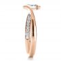 18k Rose Gold 18k Rose Gold Custom Interlocking Engagement Ring - Side View -  1437 - Thumbnail