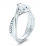  Platinum Platinum Custom Interlocking Engagement Ring - Three-Quarter View -  1437 - Thumbnail