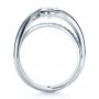 18k White Gold 18k White Gold Custom Interlocking Engagement Ring - Front View -  1437 - Thumbnail