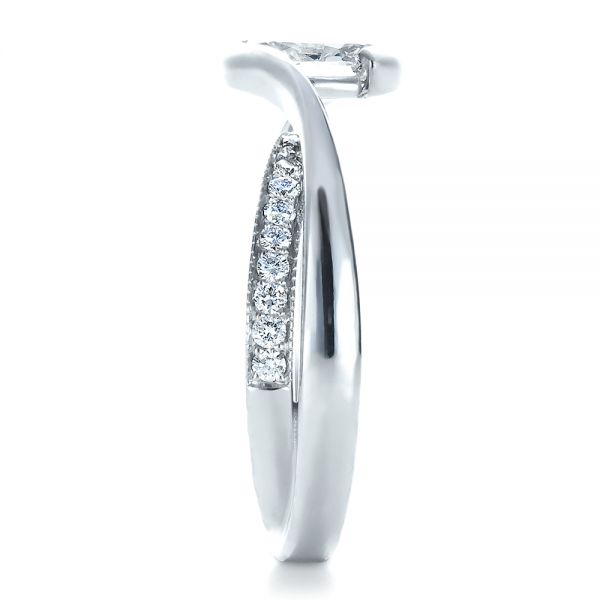  Platinum Platinum Custom Interlocking Engagement Ring - Side View -  1437