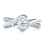  Platinum Platinum Custom Interlocking Engagement Ring - Top View -  1437 - Thumbnail