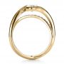 14k Yellow Gold 14k Yellow Gold Custom Interlocking Engagement Ring - Front View -  1437 - Thumbnail